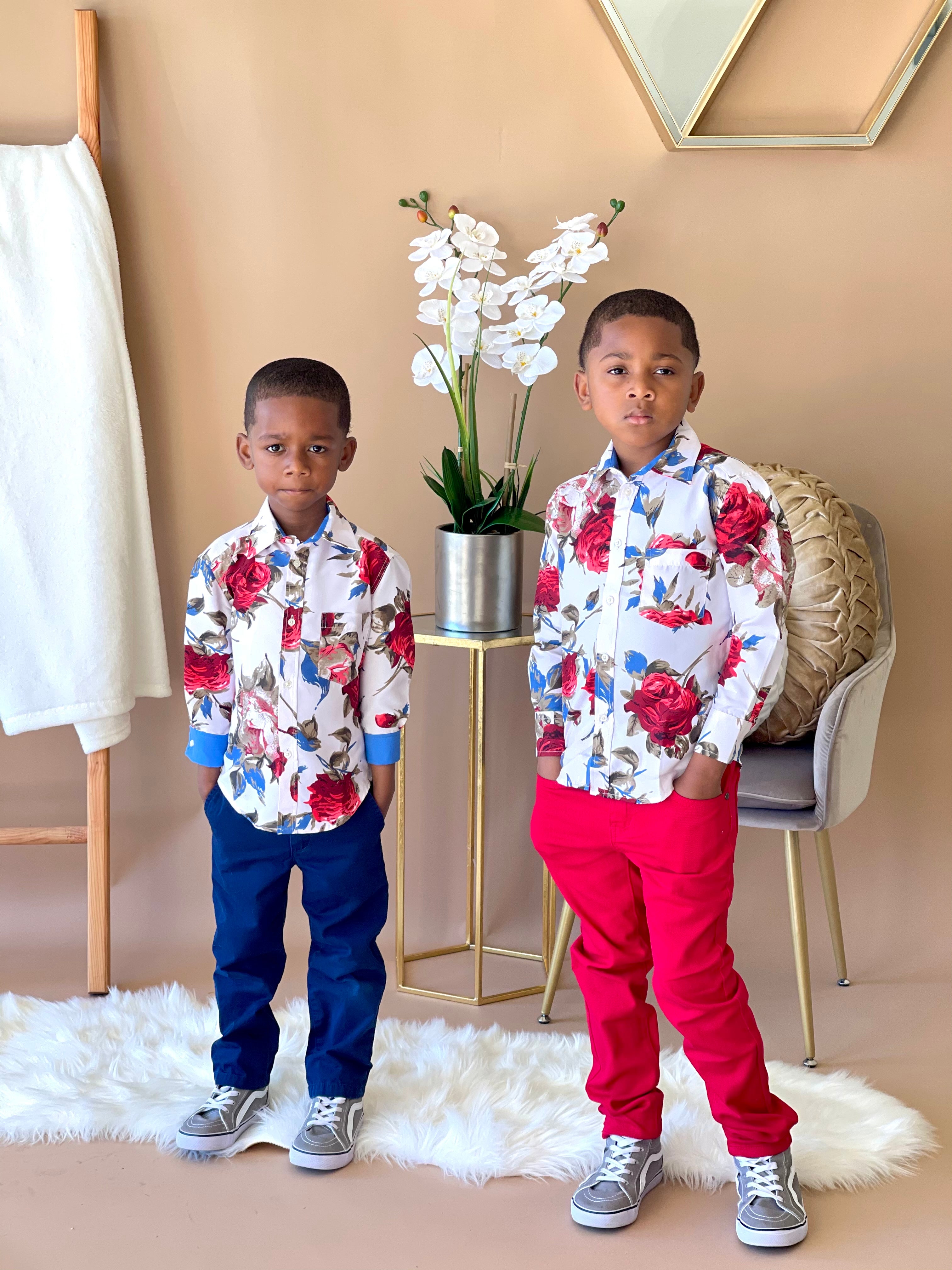 PRINCE ROSES ARE RED BUTTON DOWN Definition Her Boutique